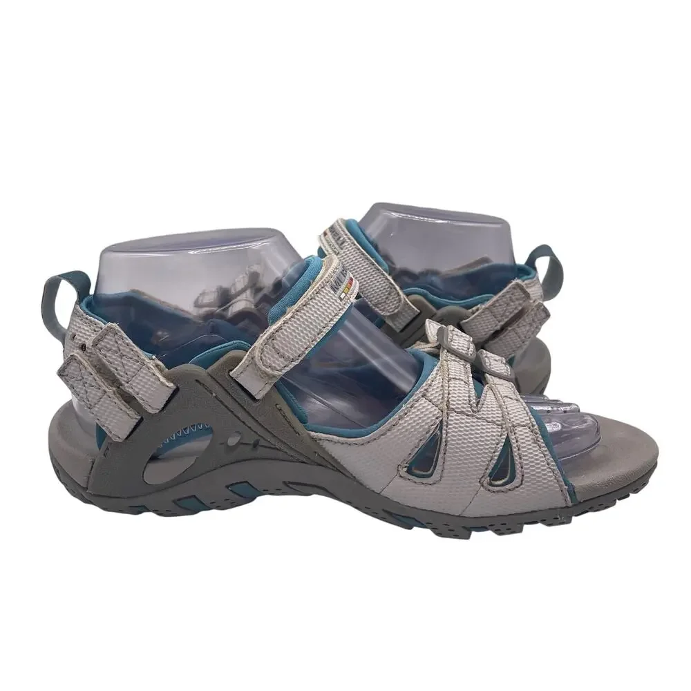 Merrell Waterpro Merced Aqua Sandals Buckle Outdoors Blue Womens 7